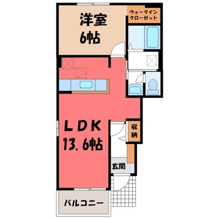 ラフィーシア Aの物件間取画像